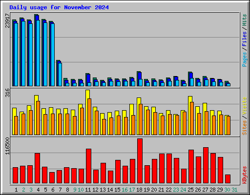 Daily usage for November 2024