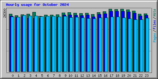 Hourly usage for October 2024