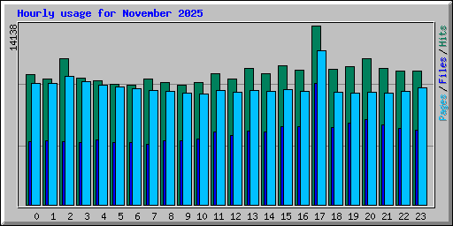 Hourly usage for November 2025