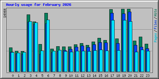 Hourly usage for February 2026