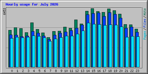 Hourly usage for July 2026